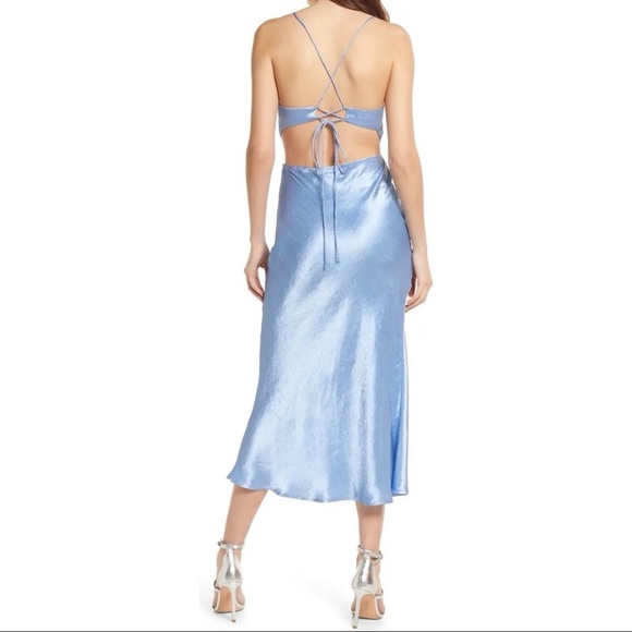 RAHI SHOPBOP Blue Satin Dress - Picture 2 of 5